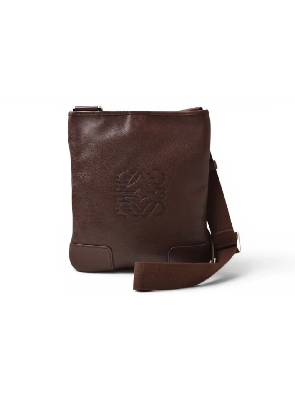 Loewe Shoulder Bag Vintage Anagram Calfskin Brown